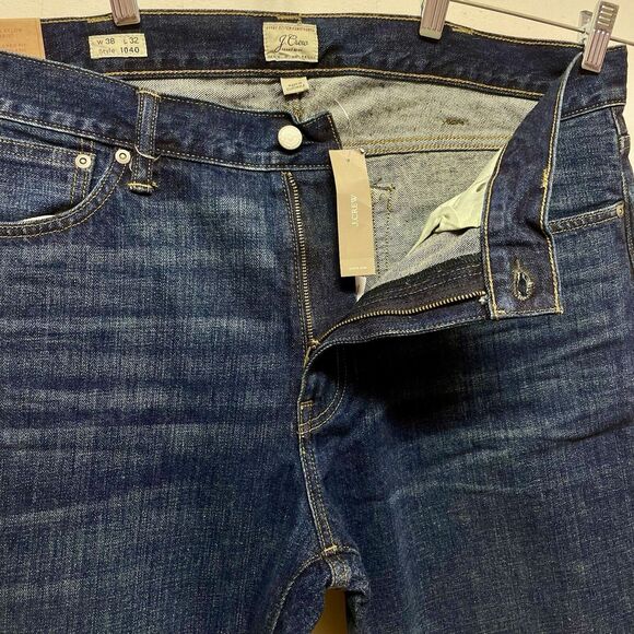 J.Crew 1040 Athletic Tailored Fit Narrow Tapered Leg Men's W38 L32  Blue Jeans - Picture 8 of 15